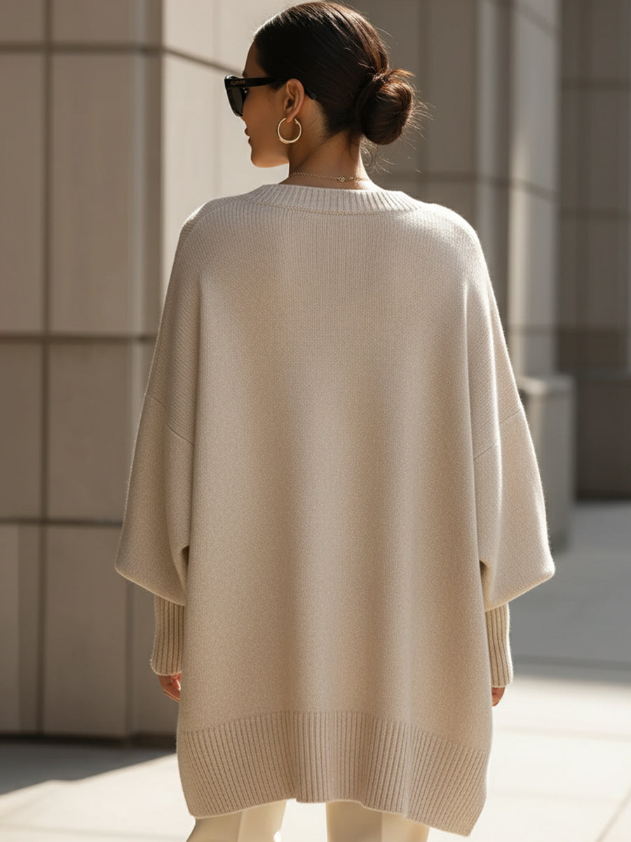 Ludovica | Maglione Oversize con Scollatura Ampia