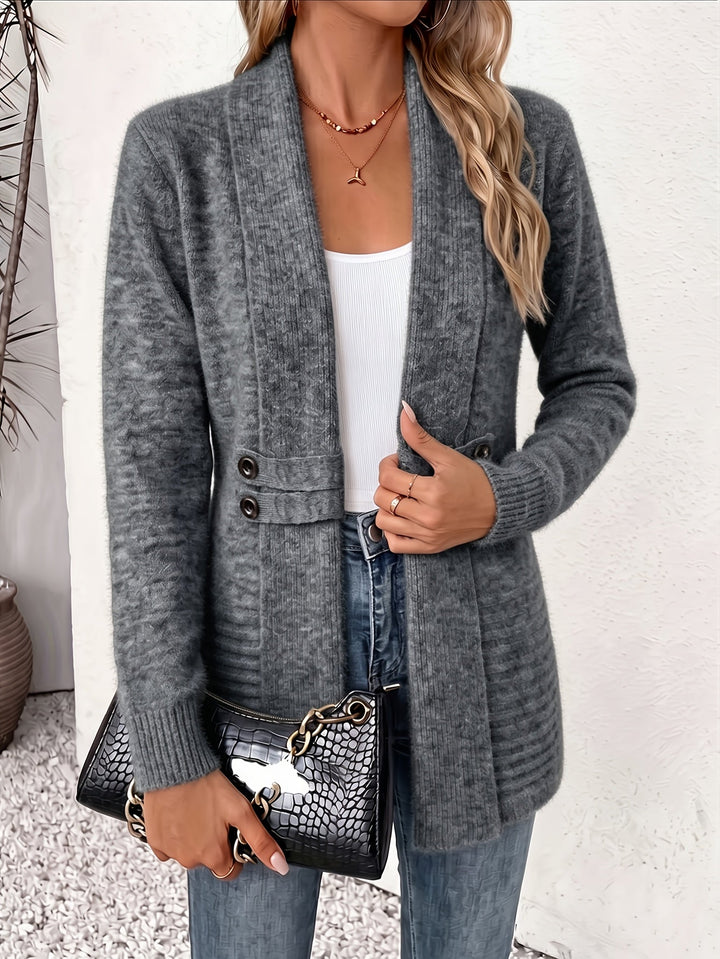 FAITH | Cardigan aperto con vita cucita
