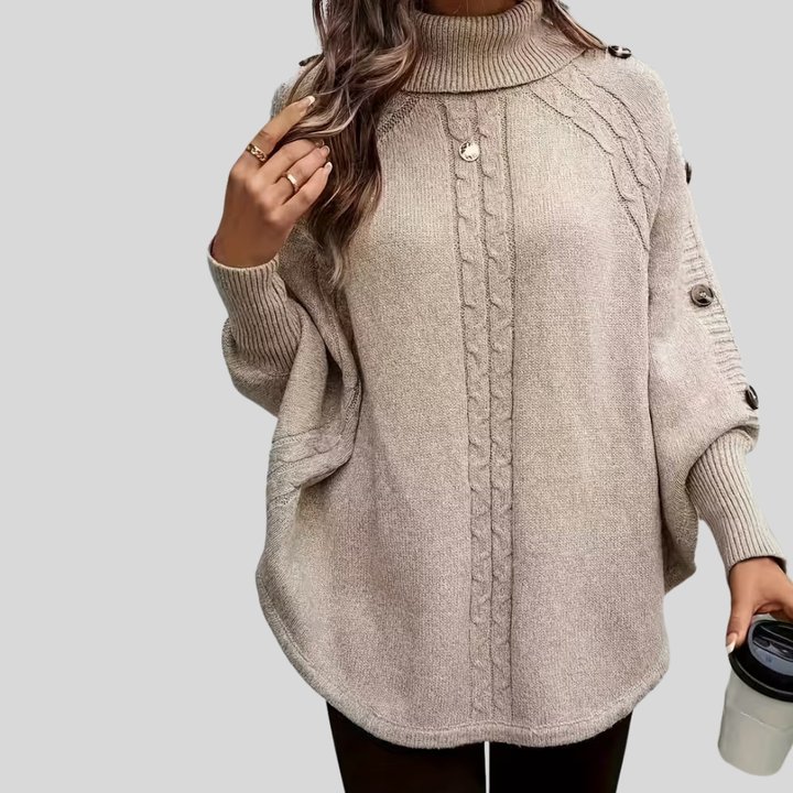 SPERANZA | Maglione a collo alto con lavorazione a trecce