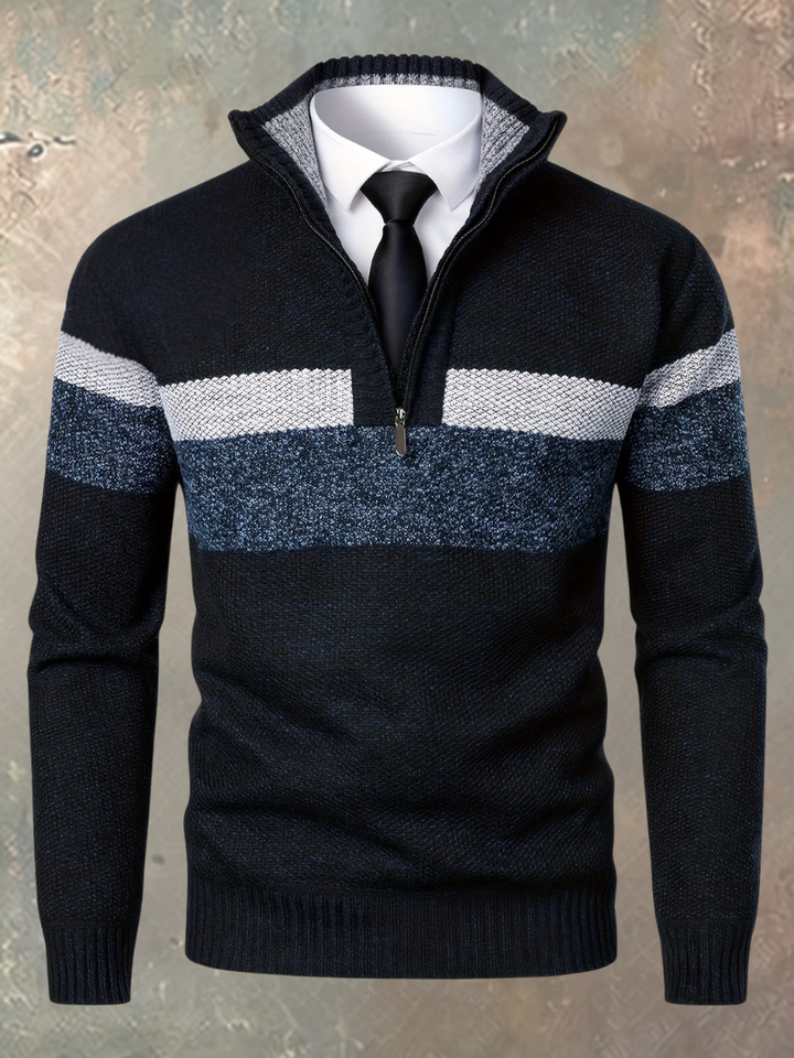 Maglione Elegante da Uomo con Mezza Zip