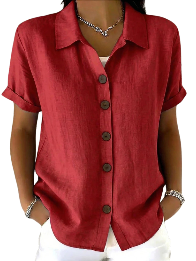 Gracie™ | Camicia da Donna a Manica Corta Relaxed