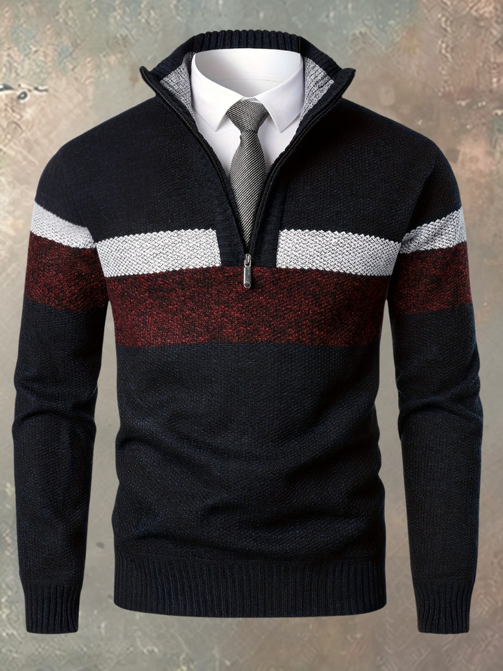 Maglione Elegante da Uomo con Mezza Zip
