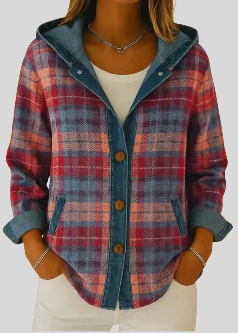 ABIGAIL | Camicia a scacchi con cappuccio
