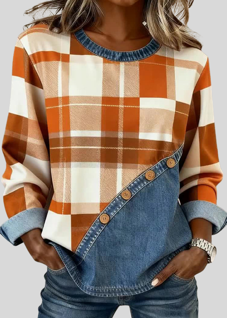 ZOE | Maglione con pannello patchwork
