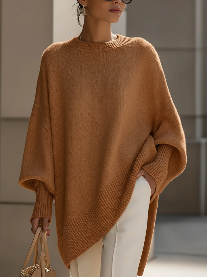 Jennifer | Maglione Oversized con Drappeggio e Collo Ampio