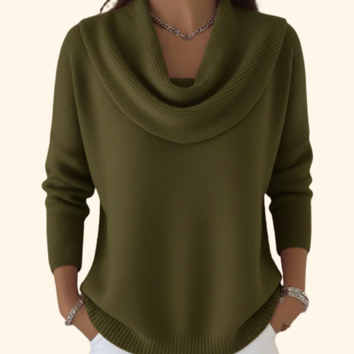 Juliette | Maglione a Collo Alto Drappeggiato