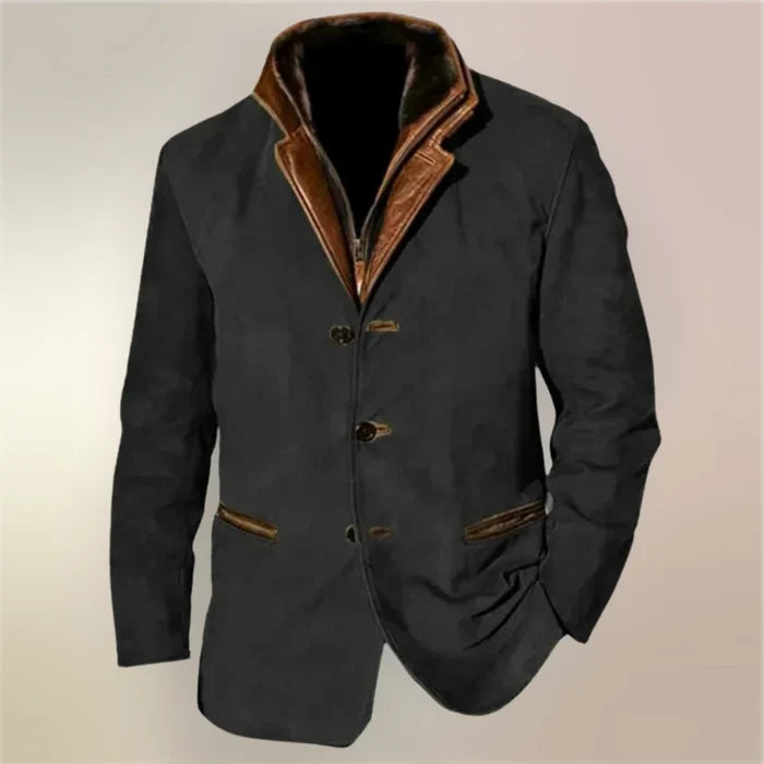 Luca - Giacca Vintage Elegante con Collo per Uomini