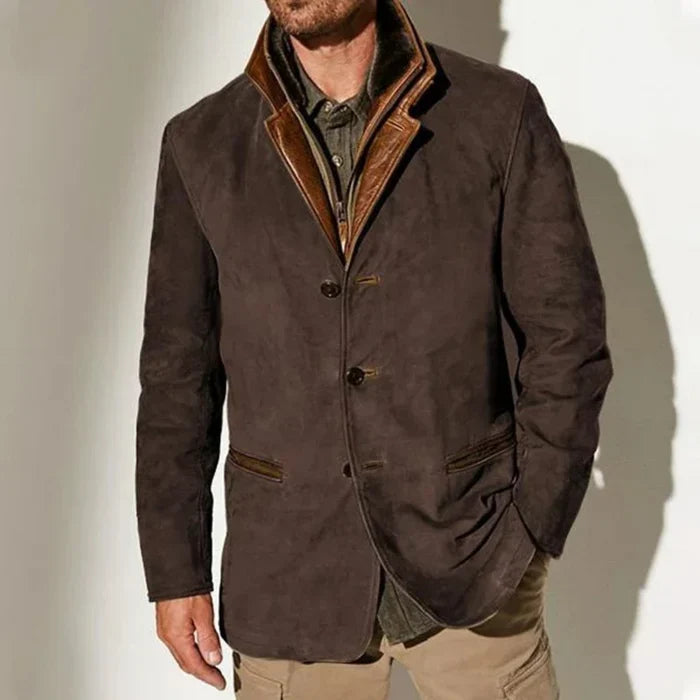 Luca - Giacca Vintage Elegante con Collo per Uomini