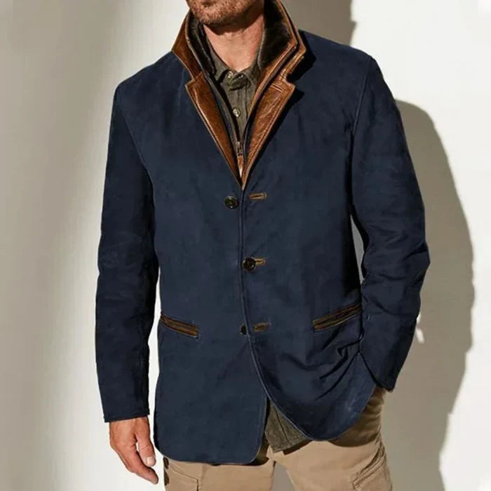 Luca - Giacca Vintage Elegante con Collo per Uomini