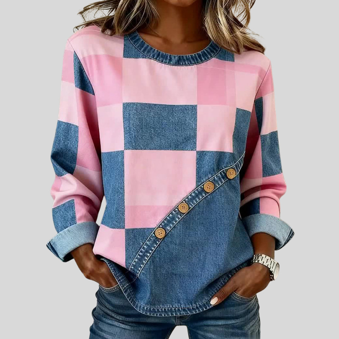 Jacqueline | Felpa Patchwork Colorblock