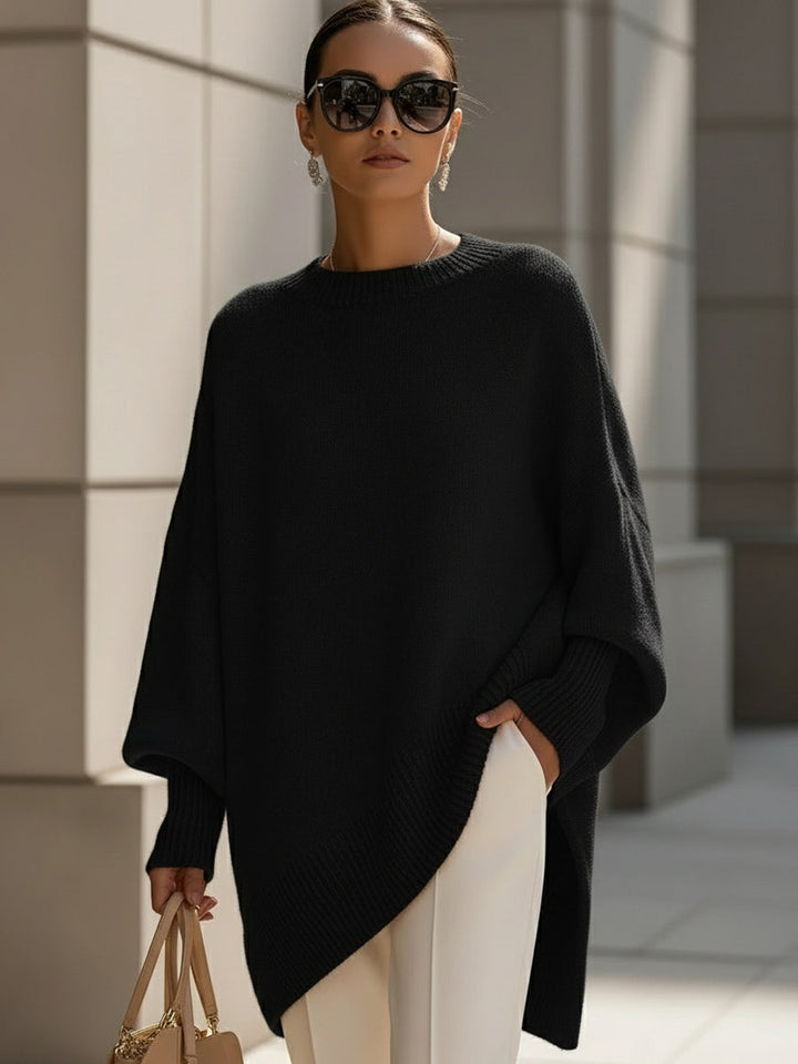 Jennifer | Maglione Oversized con Drappeggio e Collo Ampio
