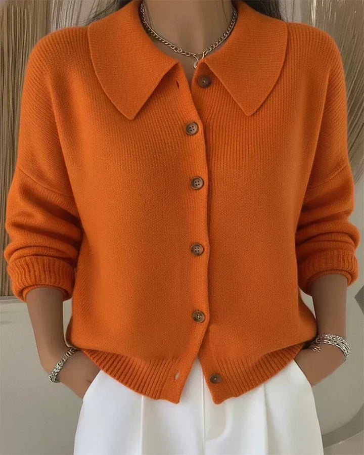 Velia | Cardigan con Collo Camicia