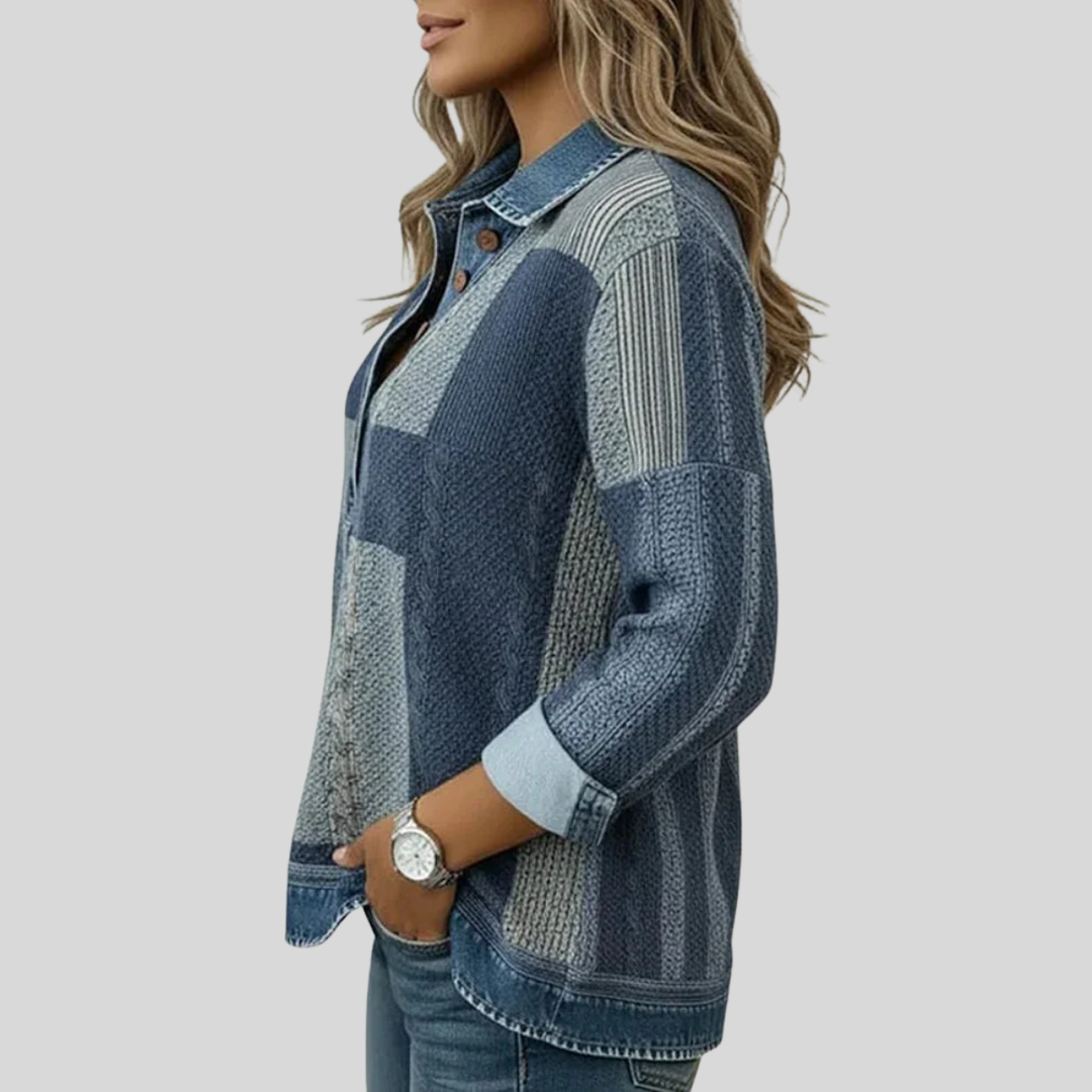 CHLOE | Felpa colorblock con bottoni