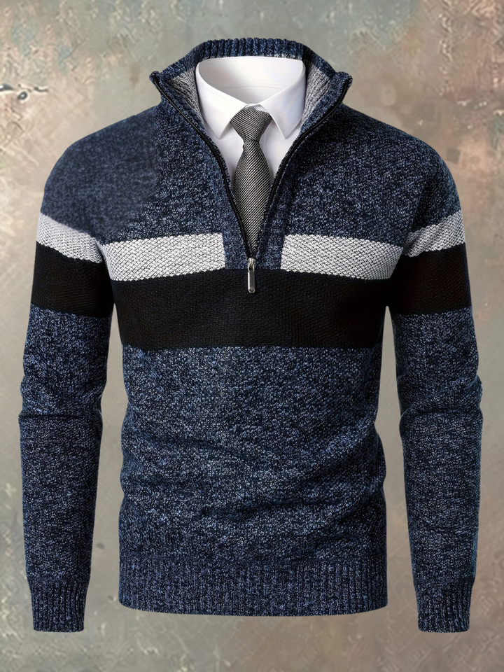 Maglione Elegante da Uomo con Mezza Zip