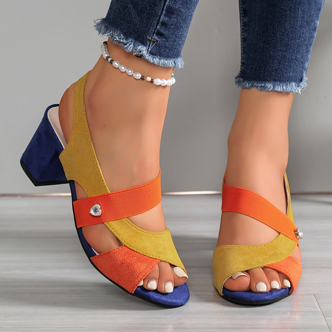 Marguerite | Sandali Ortopedici Comfort con Tacco a Blocco