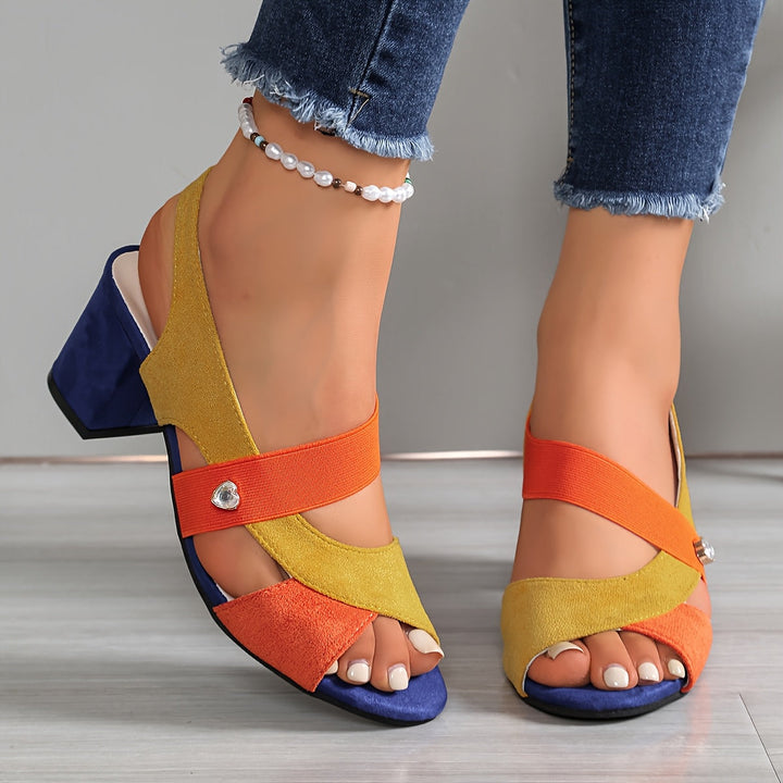 Marguerite | Sandali Ortopedici Comfort con Tacco a Blocco