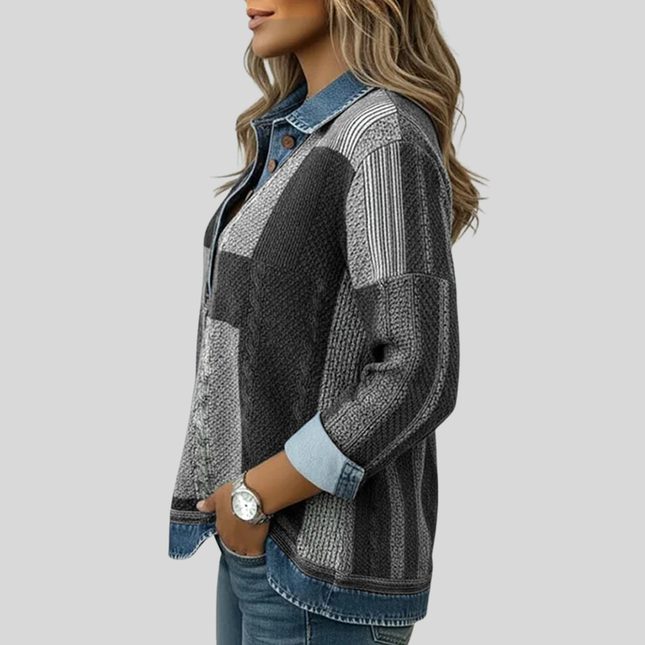 CHLOE | Felpa colorblock con bottoni