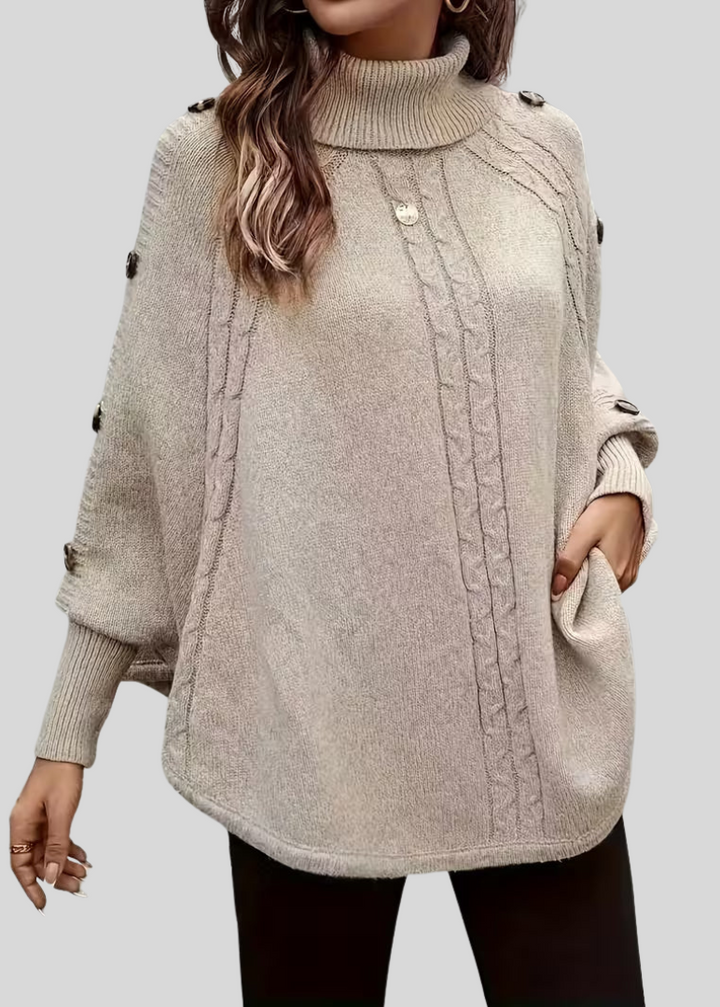 SPERANZA | Maglione a collo alto con lavorazione a trecce