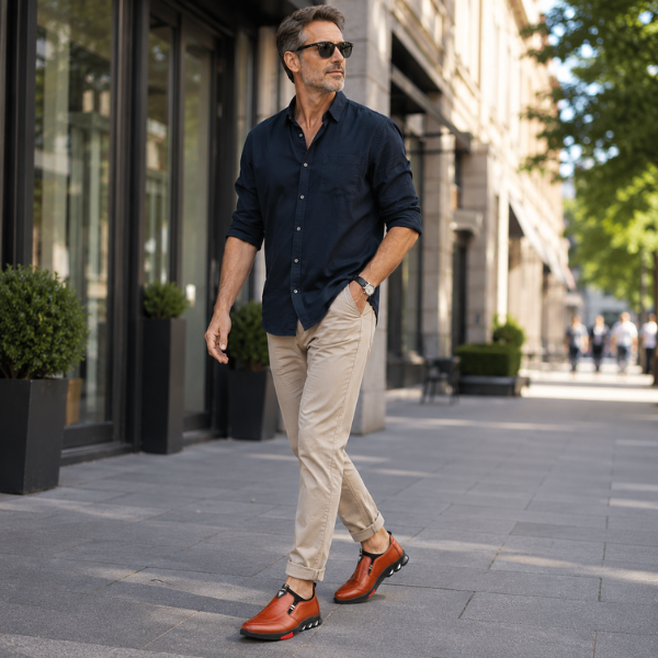 Elegante scarpa da uomo con suola antiscivolo