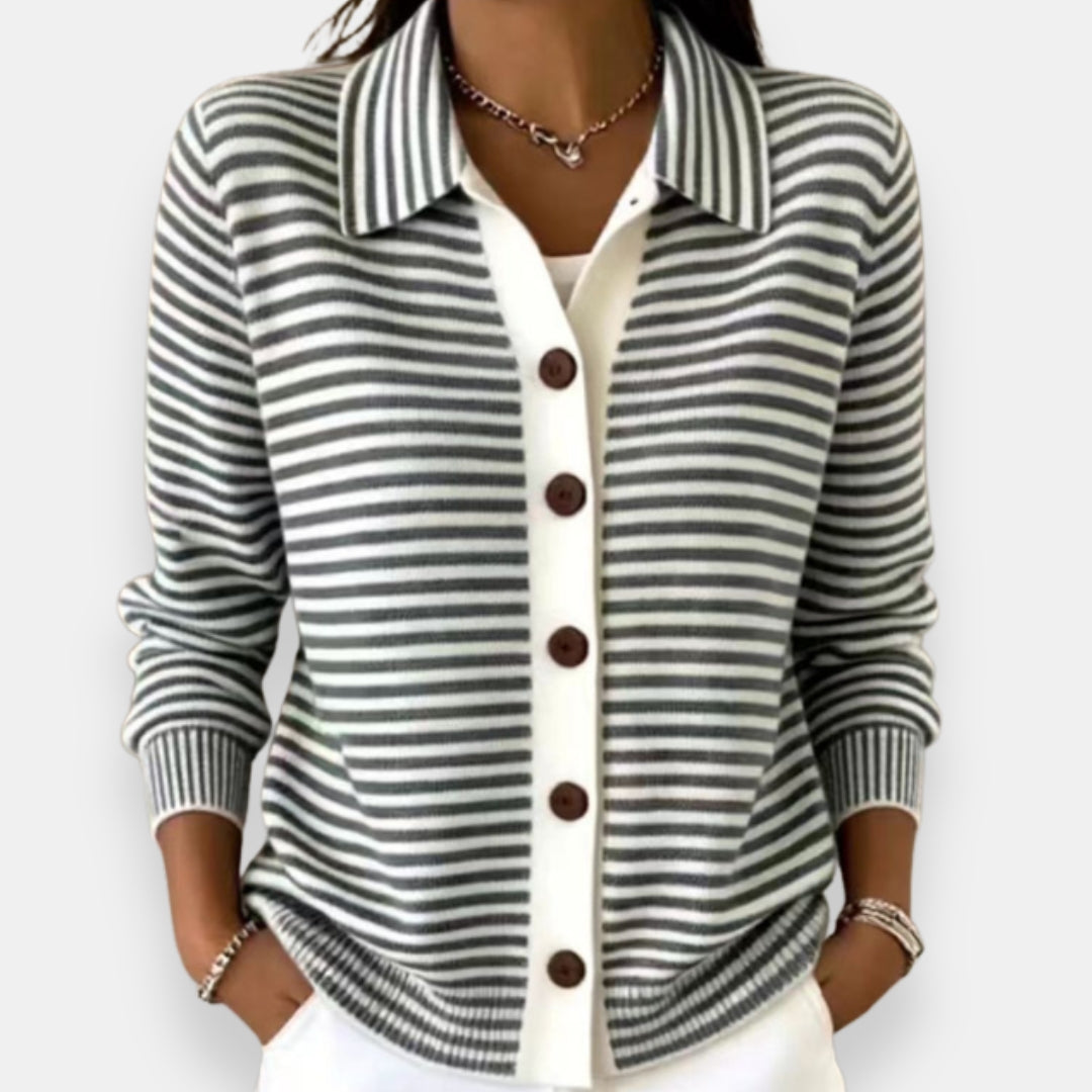Nola | Cardigan Autunnale a Righe