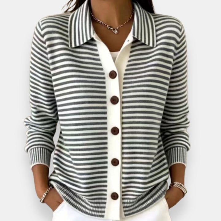 Nola | Cardigan Autunnale a Righe