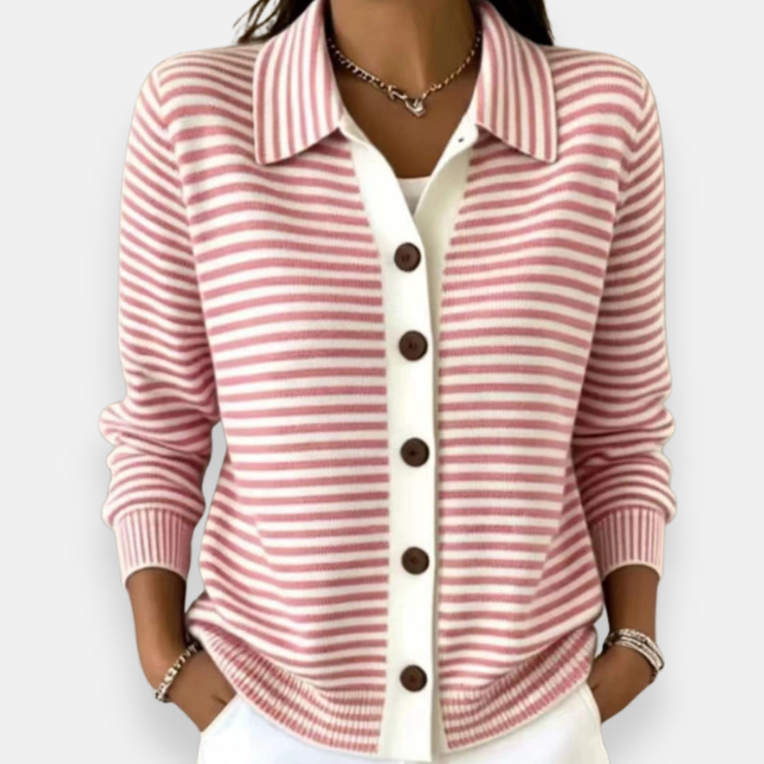 Nola | Cardigan Autunnale a Righe