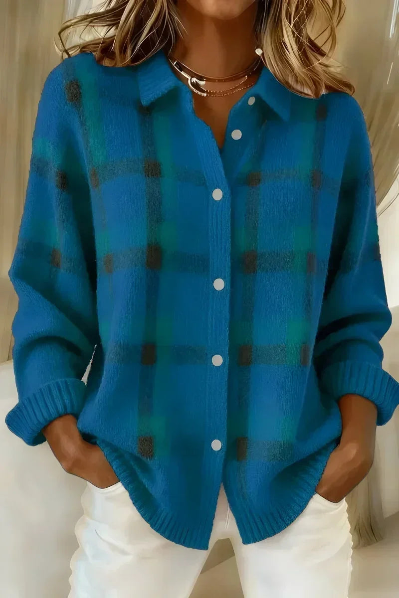 Kelsey™ | Cardigan a Righe in Maglia Spazzolata