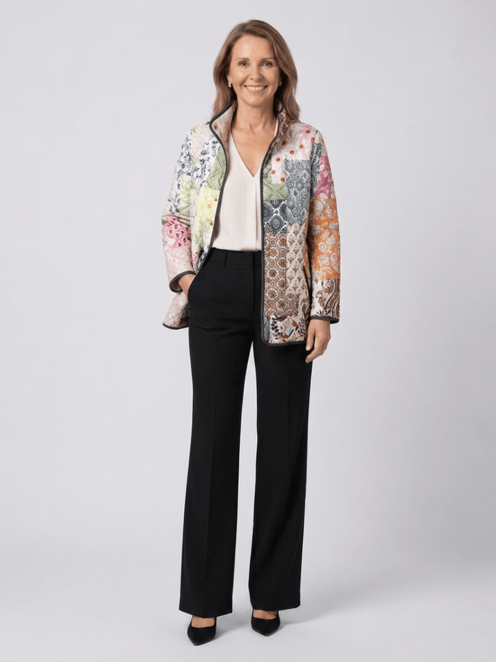 Giacca Imbottita Patchwork Bohemien