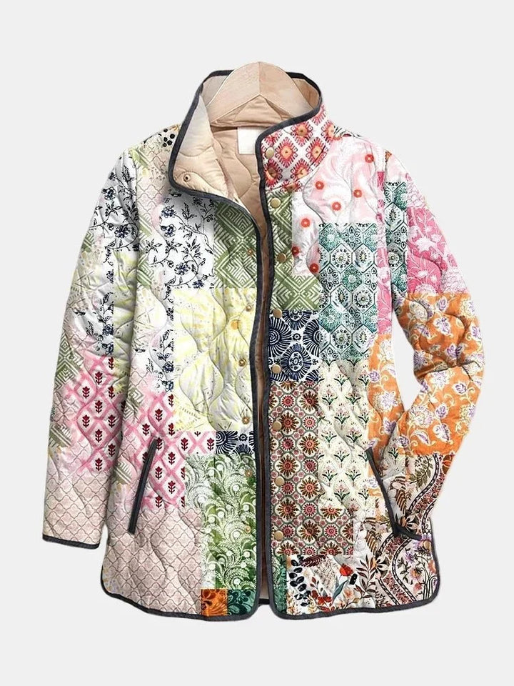 Giacca Imbottita Patchwork Bohemien