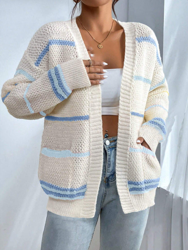 Cardigan Oversize in Maglia - Pullover Aperto a Maniche Lunghe e Confortevole