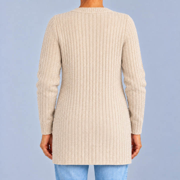 Paola | Cardigan a Coste con Scollo a V