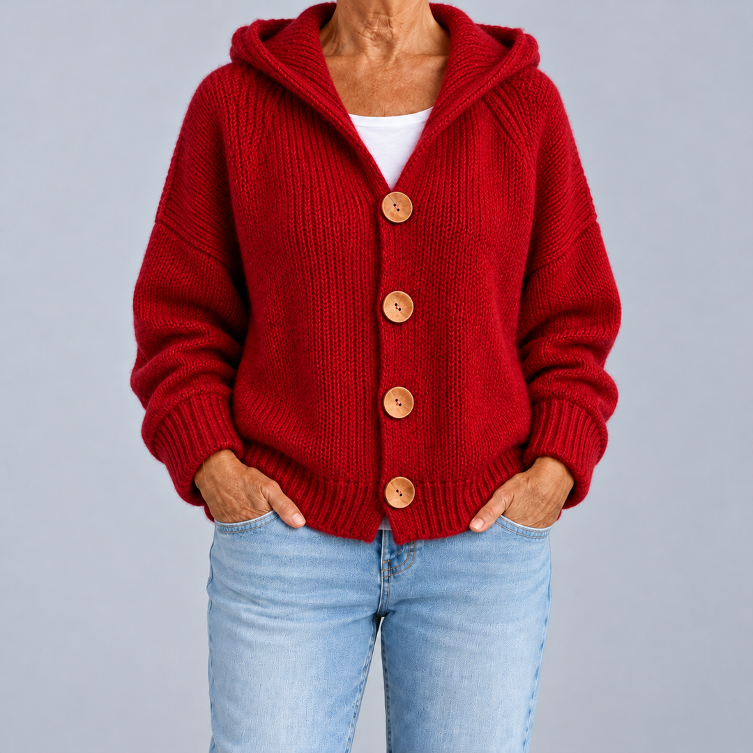 Beatrice | Cardigan Oversize con Cappuccio