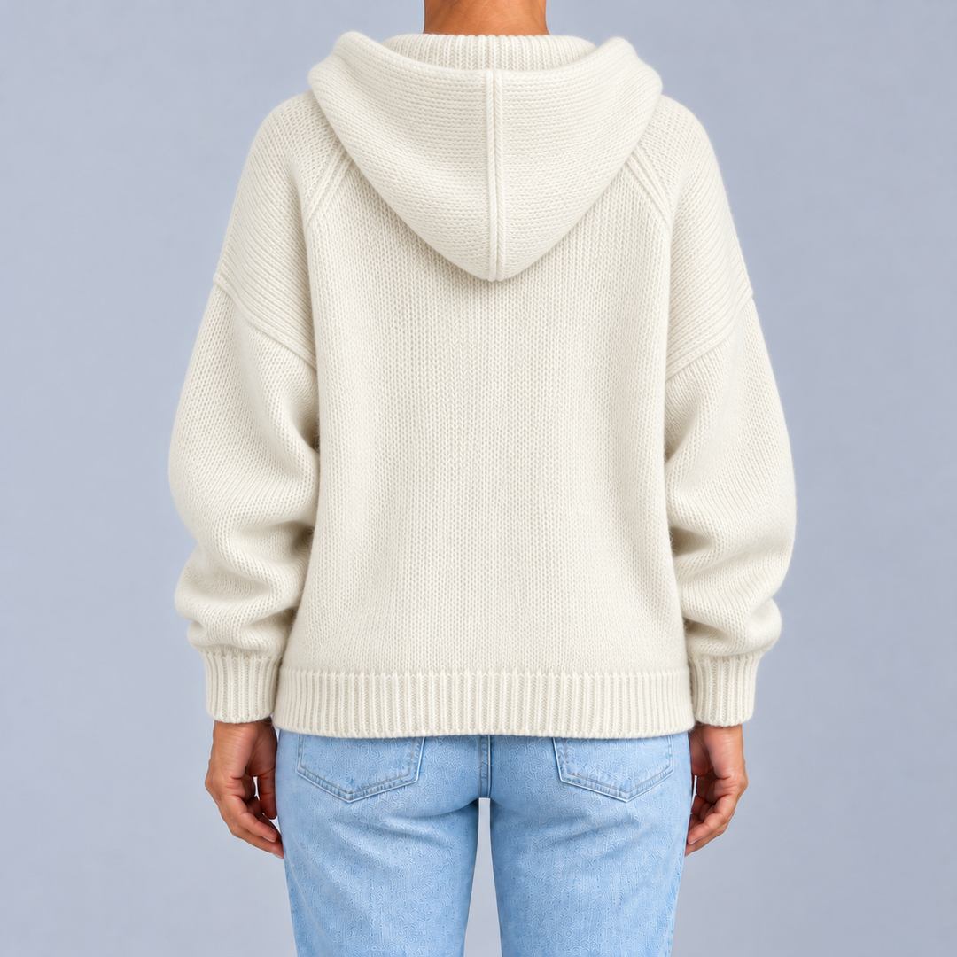 Camilla | Cardigan con Zip e Cappuccio