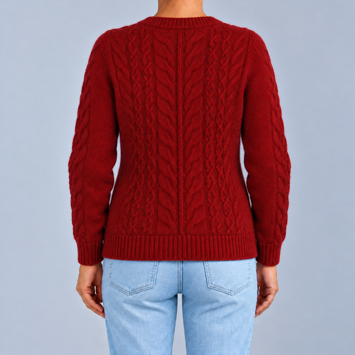 Fiorenza | Cardigan a Trecce con Bottoni Perla