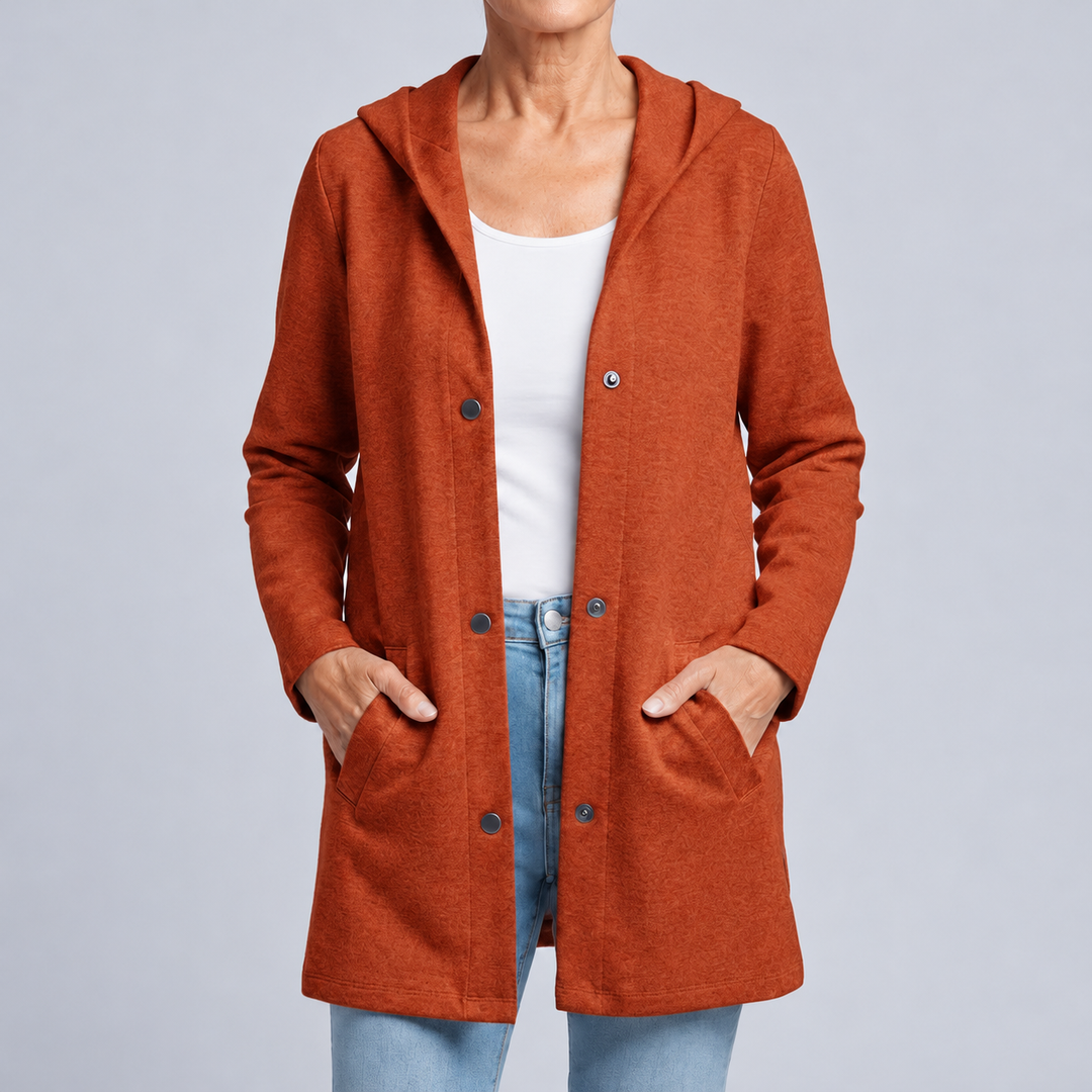 Costanza | Cardigan con Cappuccio e Bottoni