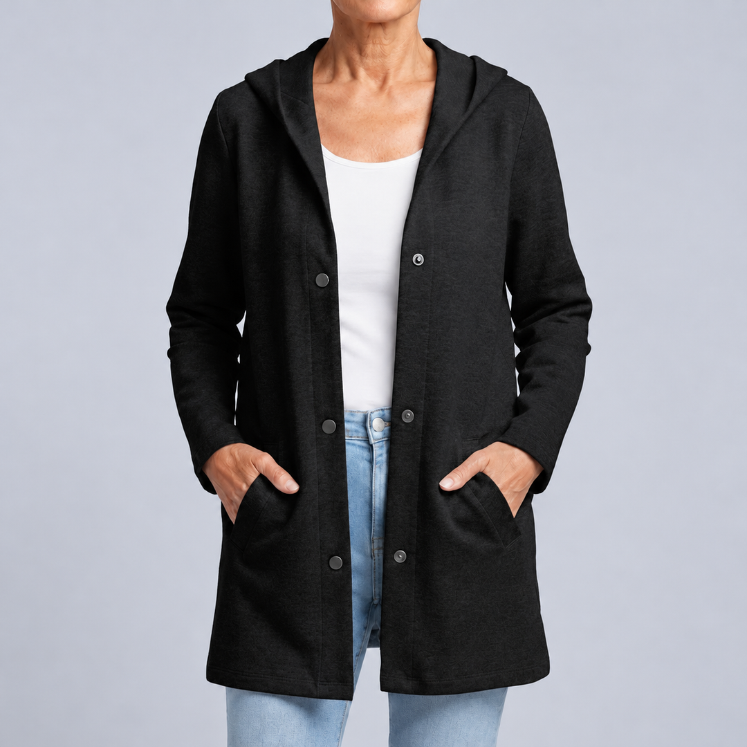 Costanza | Cardigan con Cappuccio e Bottoni