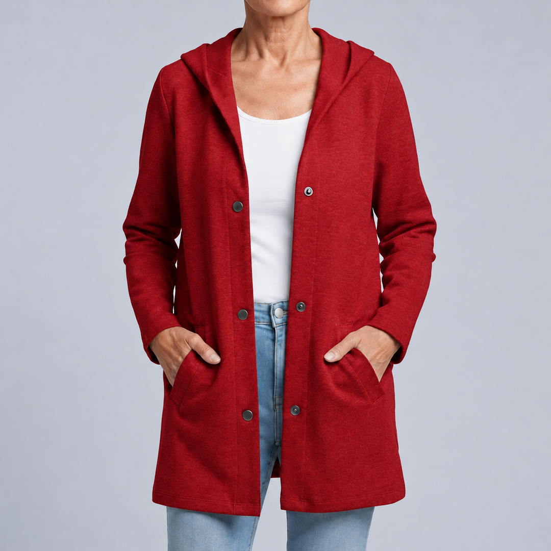 Costanza | Cardigan con Cappuccio e Bottoni