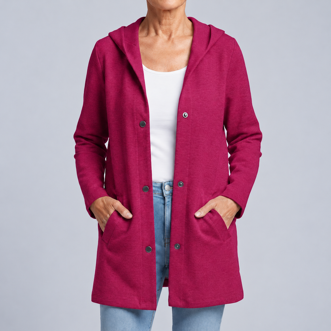 Costanza | Cardigan con Cappuccio e Bottoni