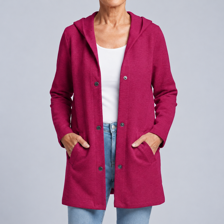Costanza | Cardigan con Cappuccio e Bottoni