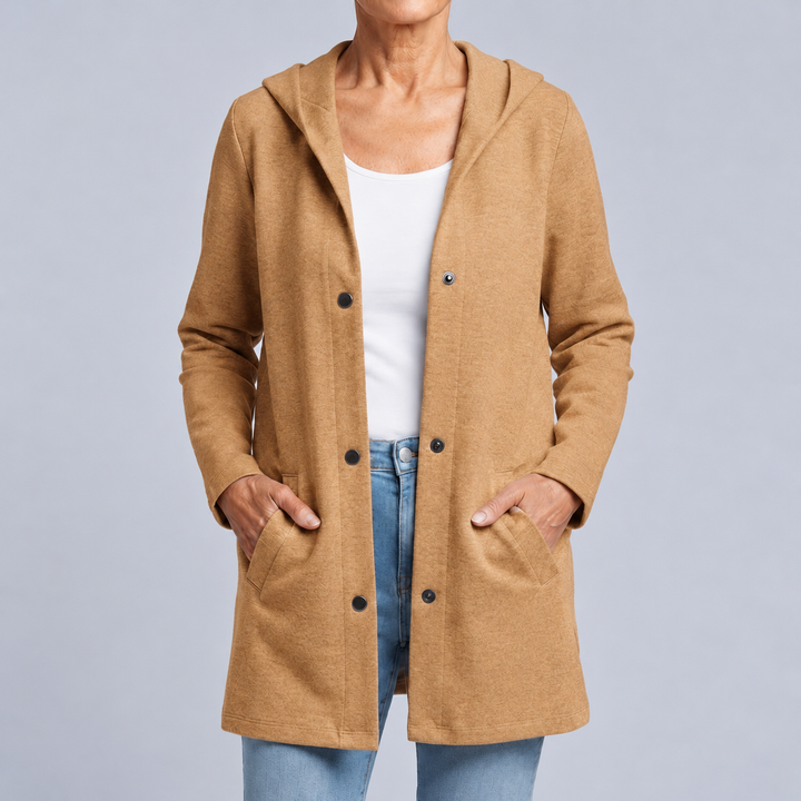 Costanza | Cardigan con Cappuccio e Bottoni