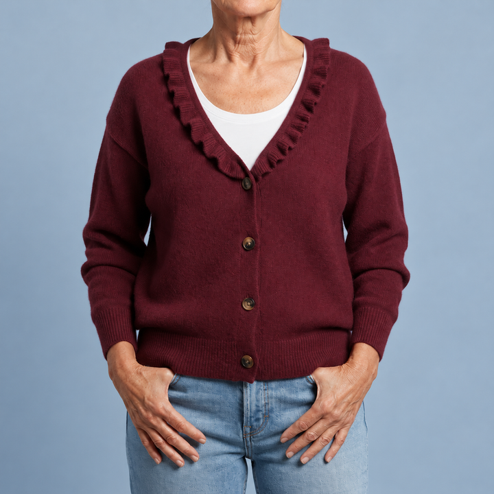 Valeria | Cardigan con Colletto a Volant