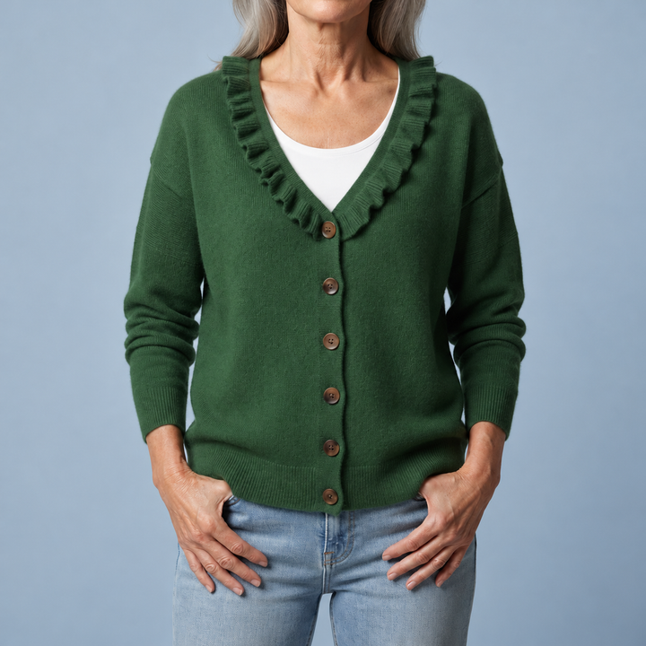 Valeria | Cardigan con Colletto a Volant