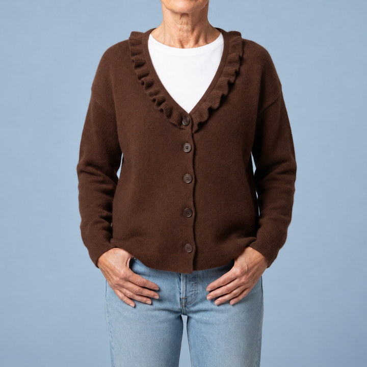 Valeria | Cardigan con Colletto a Volant