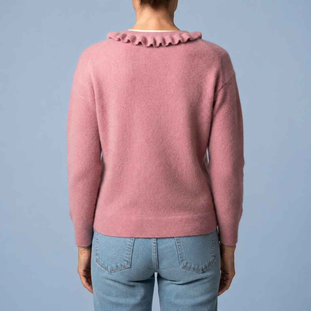 Valeria | Cardigan con Colletto a Volant