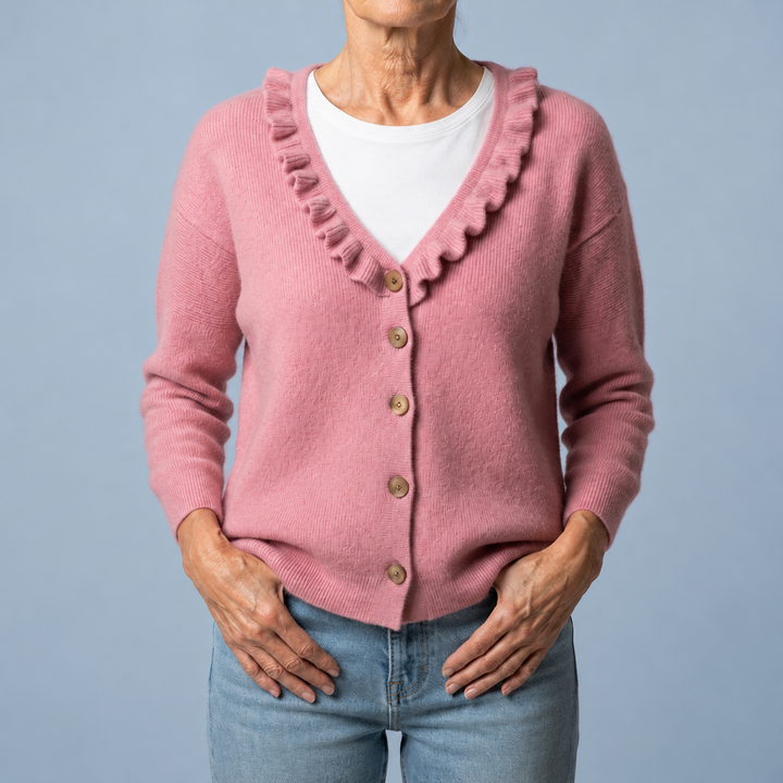 Valeria | Cardigan con Colletto a Volant