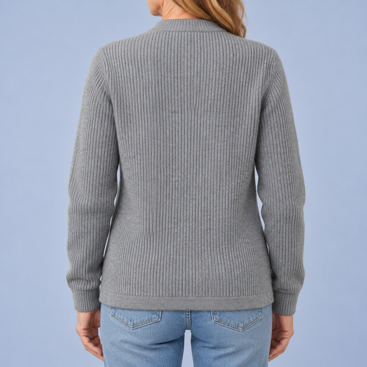 Agnese | Cardigan con Zip e Tasche