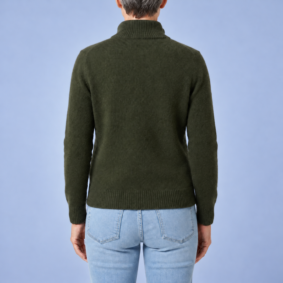 Noemi | Cardigan con Zip e Collo Alto