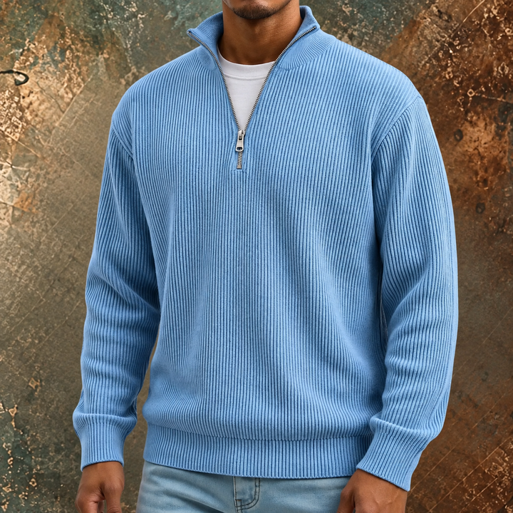 Gen | maglione a mezza zip con maniche lunghe