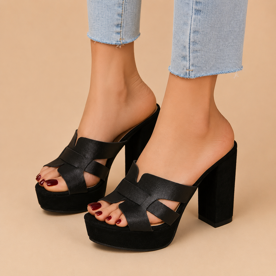 Anouk | Sandali Mule con Plateau e Tacco a Blocco