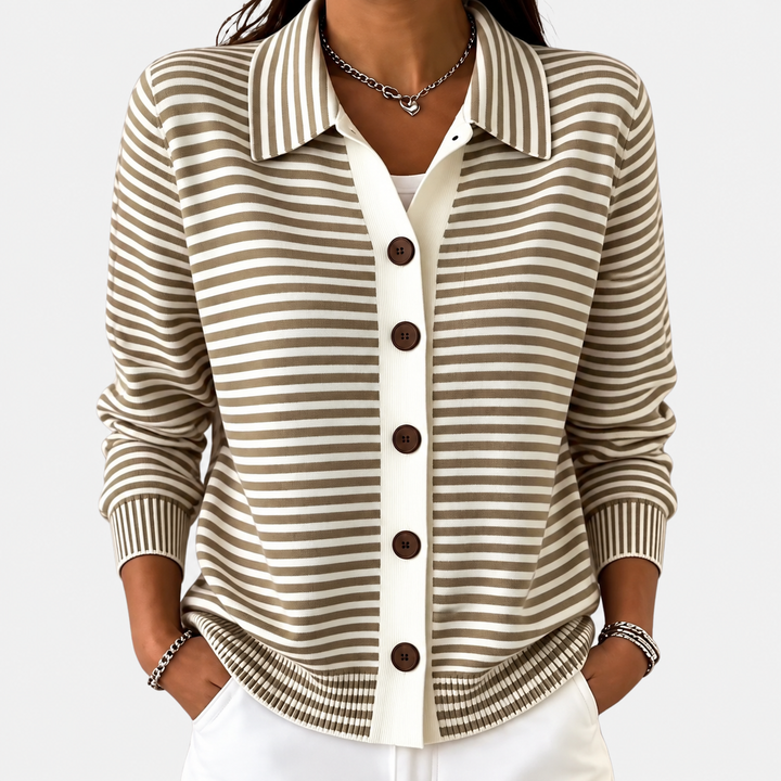 Nola | Cardigan Autunnale a Righe